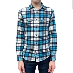 Men’s American Eagle Outfitters Plaid Blue Shirt 100% cotton